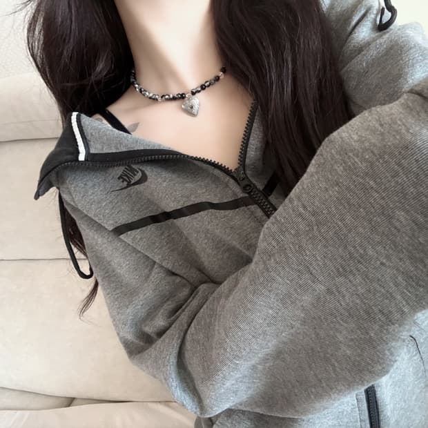 나이키 테크팩 그레이 투웨이 후드집업
