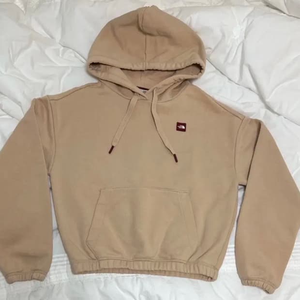 노스페이스 크롭 후드티 s