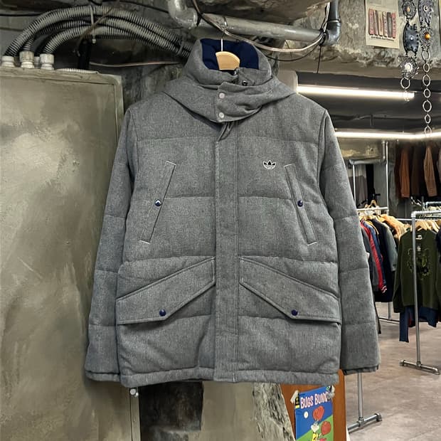 아디다스 모직 패딩 그레이 90  #csz2627