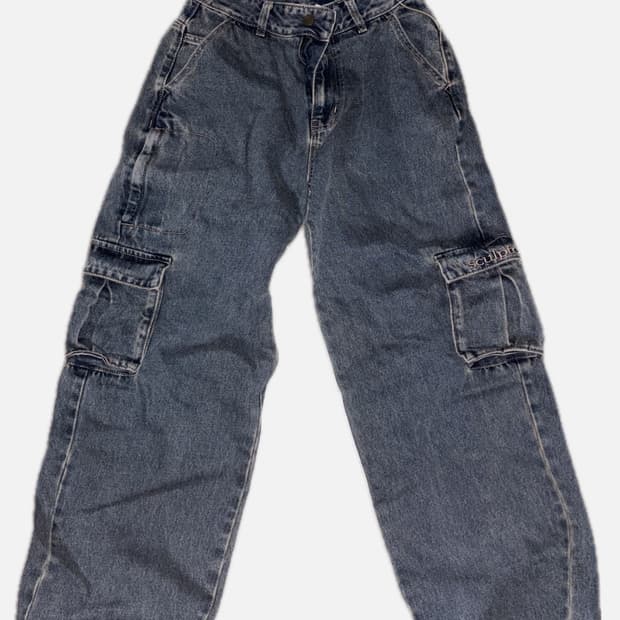 스컬프터 애시드 카고 조거 팬츠 빈티지 브라운