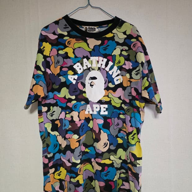 [XL] 베이프 멀티 풀카모 컬리지 반팔티