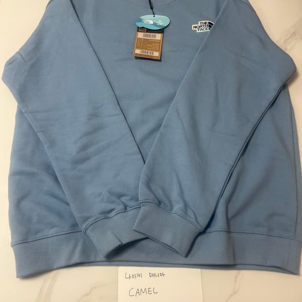 [XL] 노스페이스 제주 삼다수 스웨트셔츠 블루 새상품