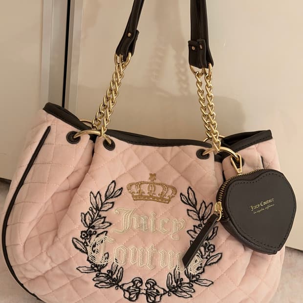 쥬시꾸뛰르 퀼팅 숄더백 가방 베메클 베이비베어 갸루 핀터깔 y2k