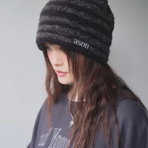 애즈온 CHESHIRE BEANIE / BLACK