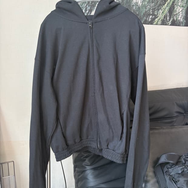 다이브인 LIGHT CROP HOOD ZIP-UP (BLACK) 2사이즈