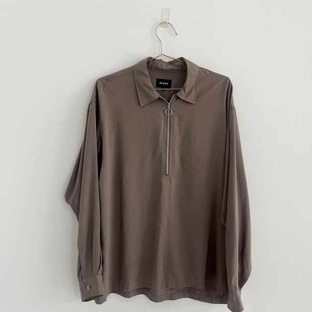 BEAMS half zip up
