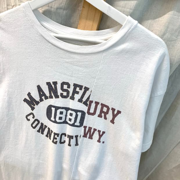 [Ungrid] crew neck print tee