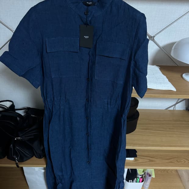 새) 유노이아 helen dress blue m