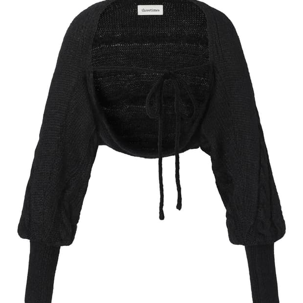 쓰리타임즈 25FW 크리미 니트 볼레로 Creamy knit bolero