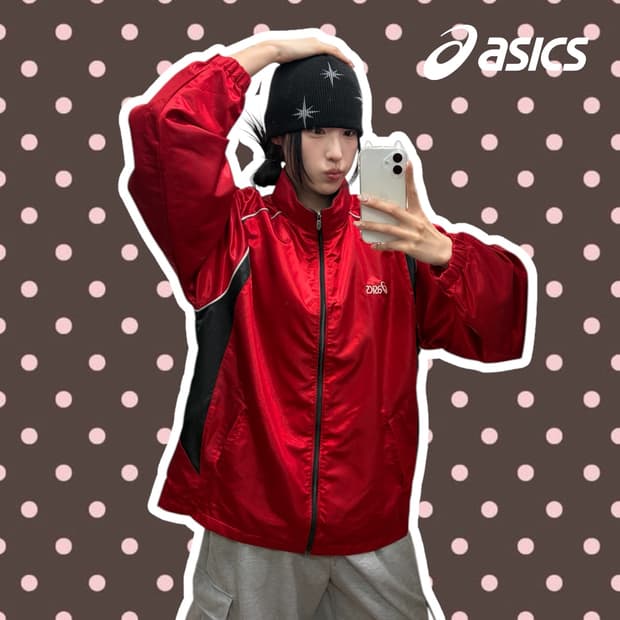 아식스 올드스쿨 바람막이