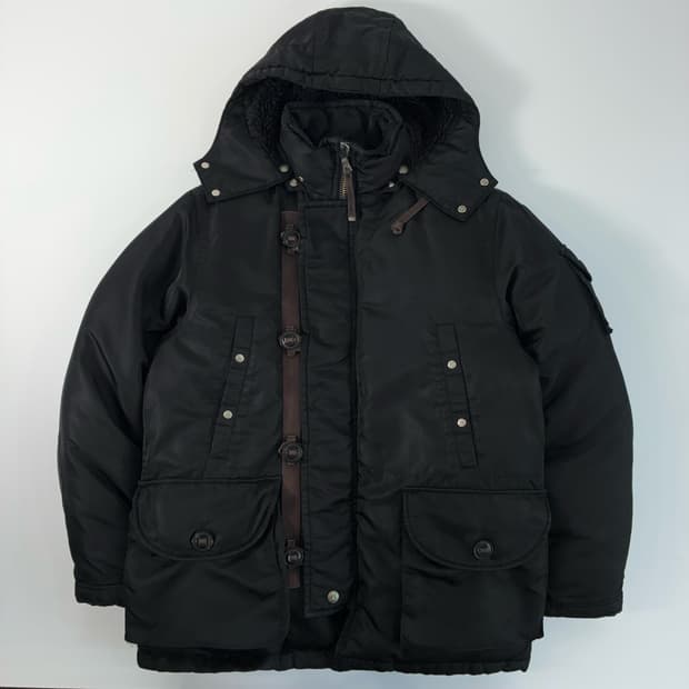 Polo  폴로 진스 컴퍼니 블랙 나일론 헤비 아크틱 파카 다운 자켓  