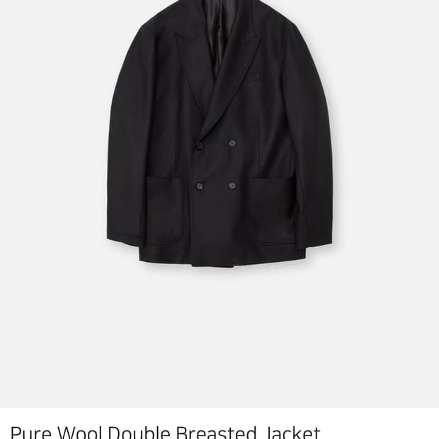 브라운야드 퓨어 울 더블 브레스티드 자켓/퓨어 울 투턱 팬츠 셋업