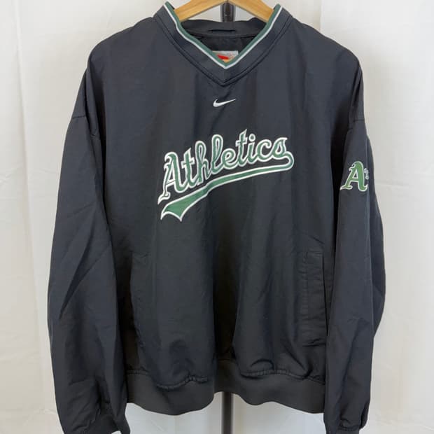 Nike]나이키 웜업 오클랜드 애슬레틱스 웜업 L 바람막이
