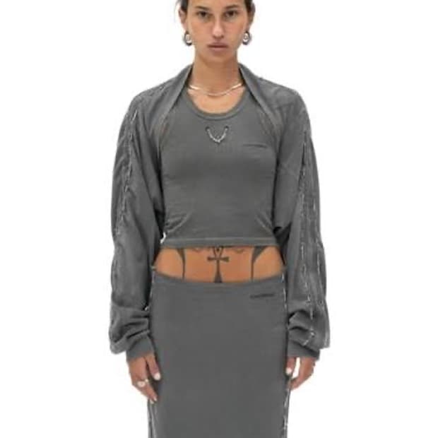 604 비즈트랙자켓+스커트 셋업