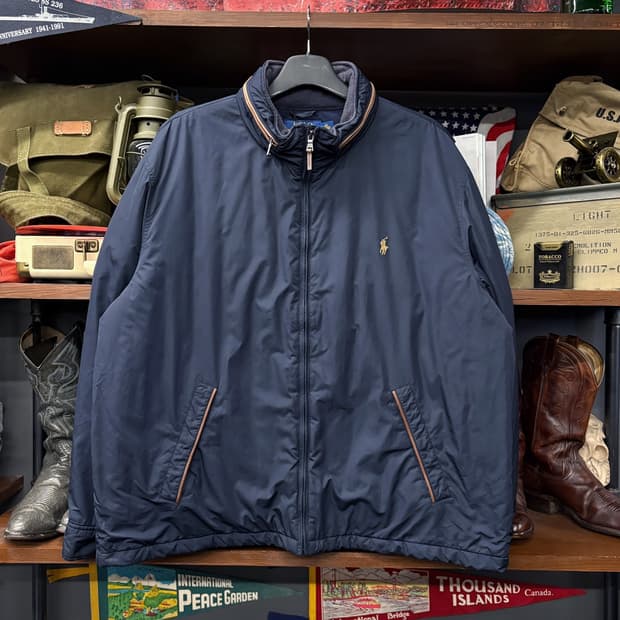 폴로 랄프로렌 신형라벨 페리자켓 코튼 라이닝 블루종 스윙탑 N73