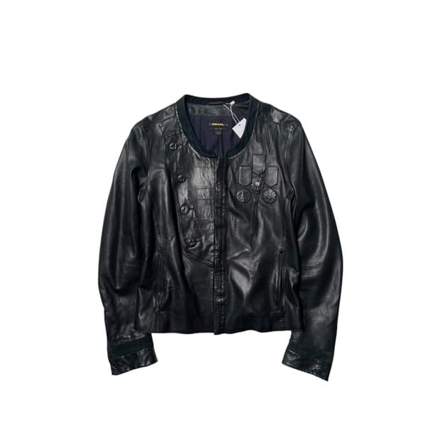 디젤 블랙 골드 3 메달 나폴레옹 레더 자켓