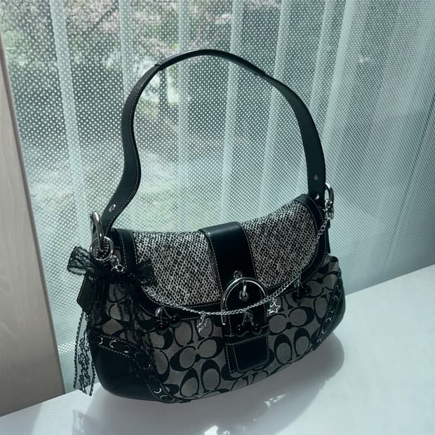 ⭐️없는매물!!!)) Coach 코치 검정 호보 숄더백