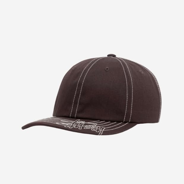 스투시 스티치 모자 캡 브라운