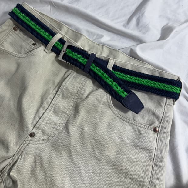 빈티지 스트라이프 위빙 벨트