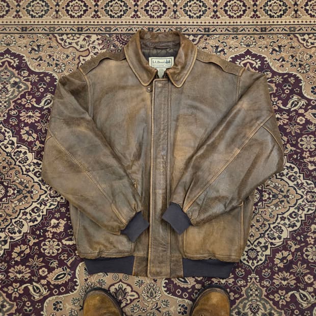 엘엘빈 a2 레더 자켓 xl 고트스킨