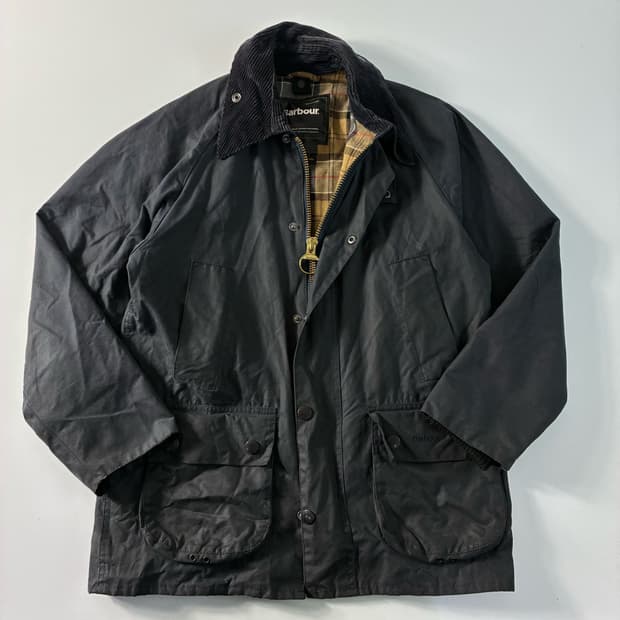Barbour  바버 네이비 비데일 쇼트 왁스 자켓 