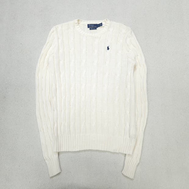 폴로 랄프 로렌 신형 qr 피마 코튼 케이블 니트 S
