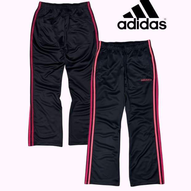 pink logo stripe trainning pants