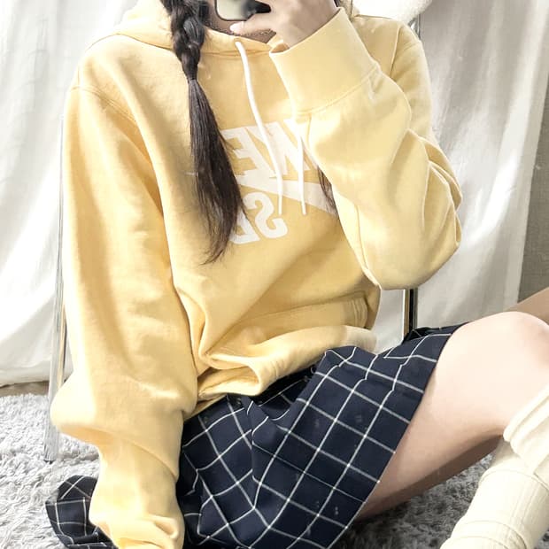 나이키SB 빅로고 옐로우 후드