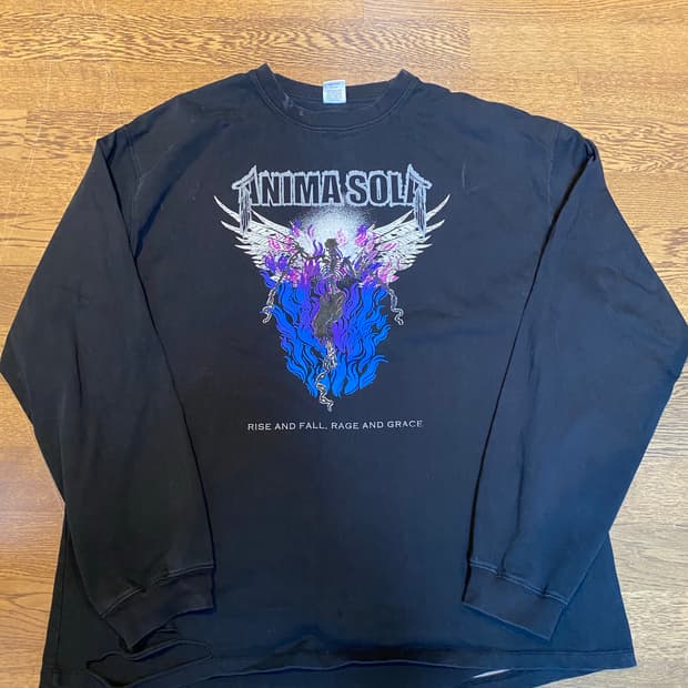 블랙아웃 아니마솔라 롱슬리브 블랙 xl