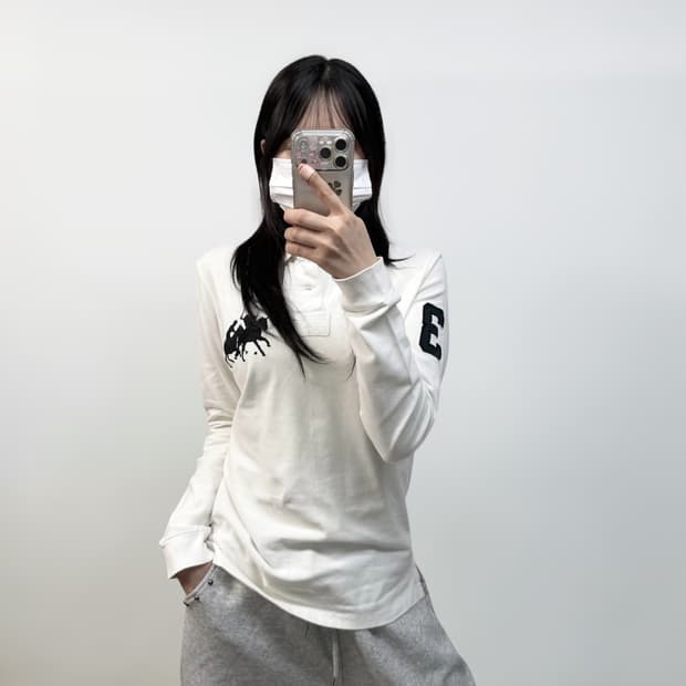 폴로 랄프로렌 빅포니 긴팔 카라티 화이트