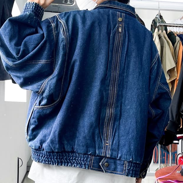 부수꼬 클럽 제팬 빅 포켓 백 지퍼 플리스 라이닝 점퍼