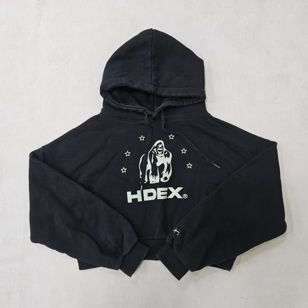 L HDEX 여성 기모 크롭 후드티 0313Y