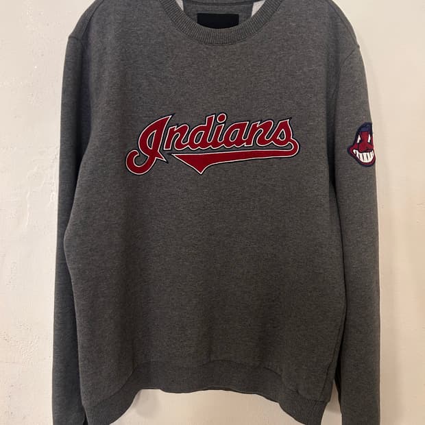 MLB 인디언스 맨투맨 그레이 100