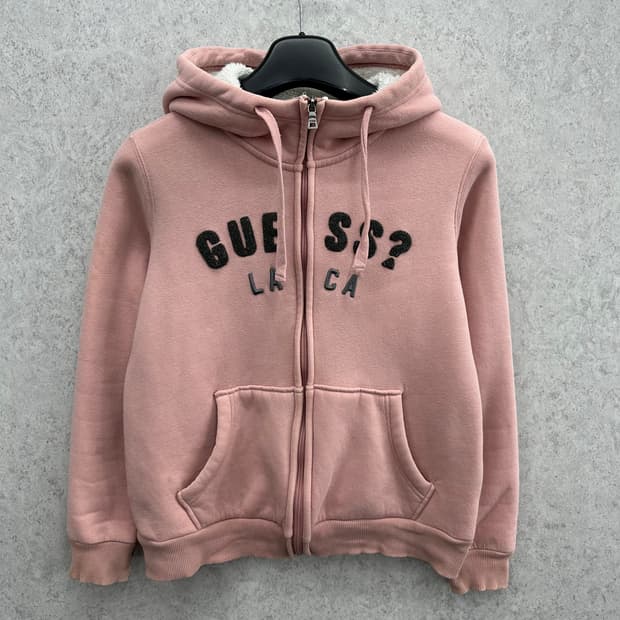 85 게스 y2k 여자 안감 털후리스 후드집업