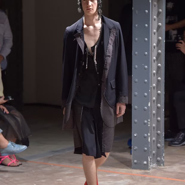 꼼데가르송 옴므 플러스 17ss 컷오프 드로우스트링 셔츠