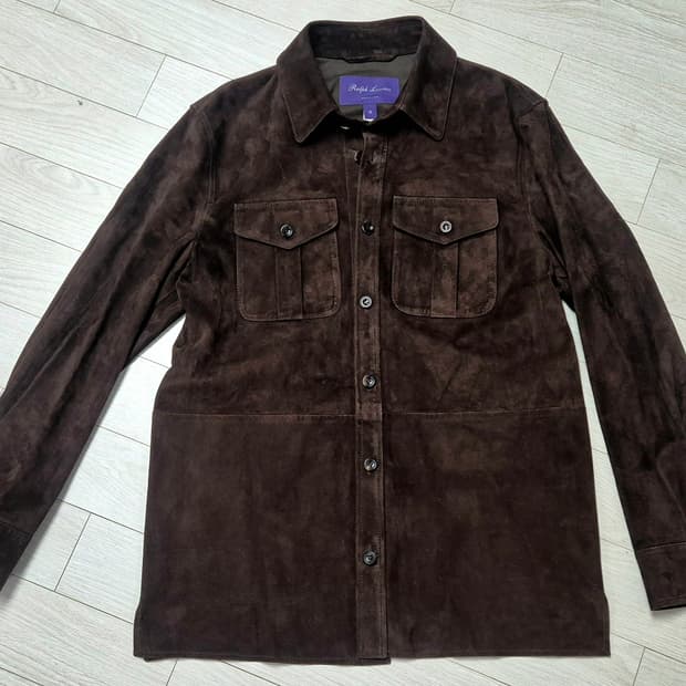 랄프로렌 퍼플라벨 스웨이드 오버 셔츠