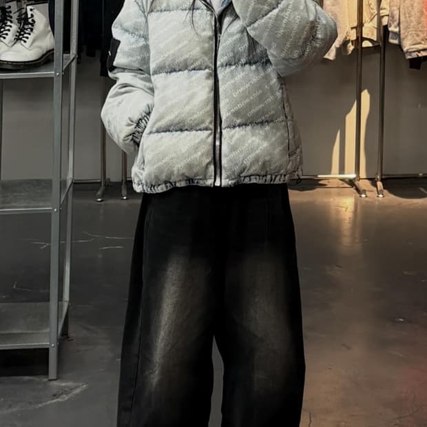 알렉산더왕 트롱프뢰유 데님 푸퍼 숏패딩 A3604