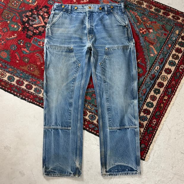 OG 칼하트 데님 더블니 칼하트 워크팬츠 썩블니