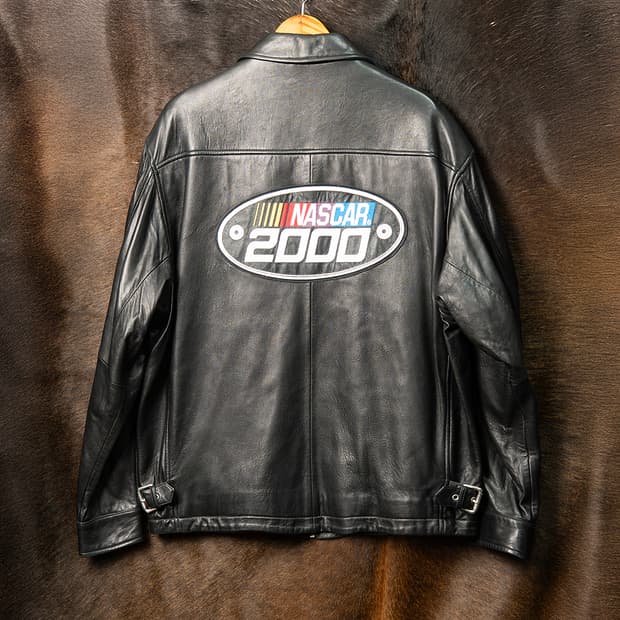 [110] 00s NASCAR 나스카 레이싱 램스킨 레더자켓 블랙 