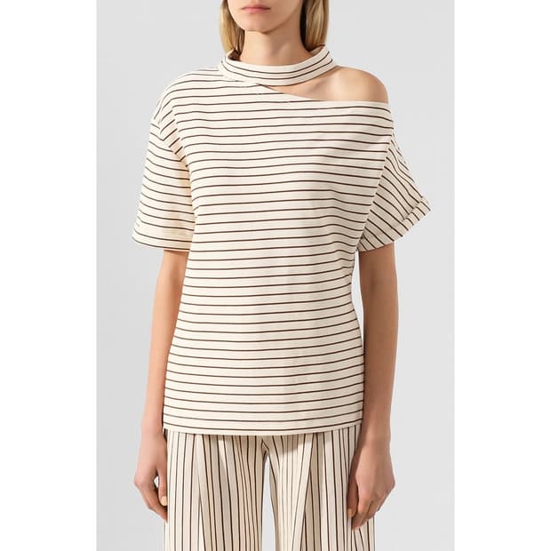 에리카 카발리니 컷아웃 코튼 탑