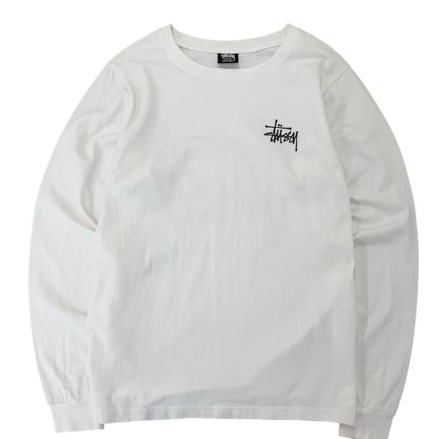 Stussy 스투시 롱슬리브 긴팔티 화이트 (S)