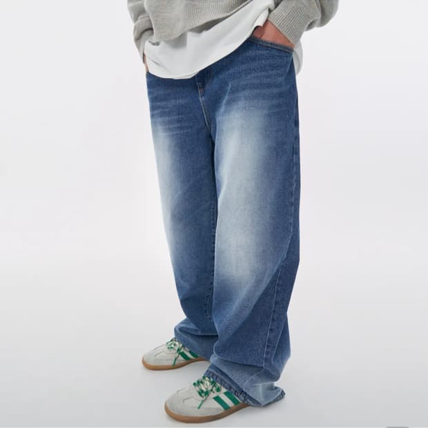 논플로어 스플래쉬 와이드 데님