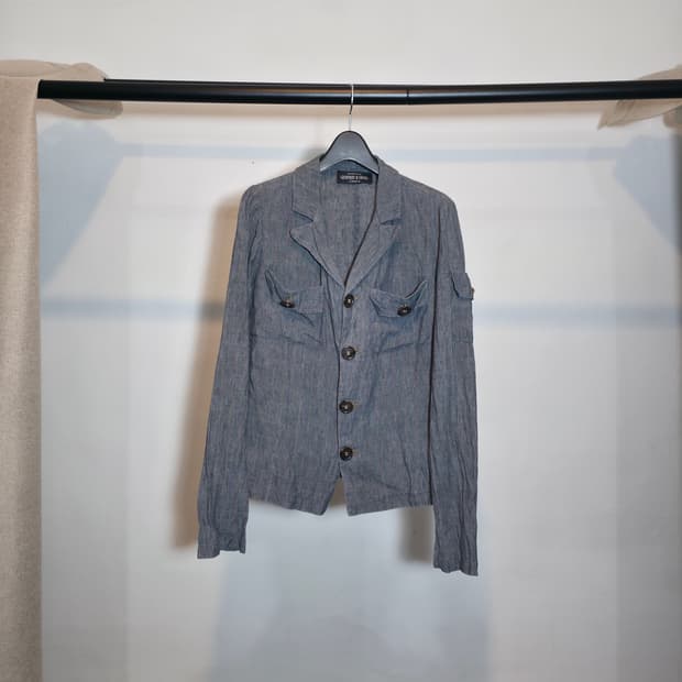 Geoffrey B Small linen shirt jacket