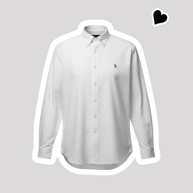 폴로 랄프로렌 옥스포드 오버 화이트 셔츠