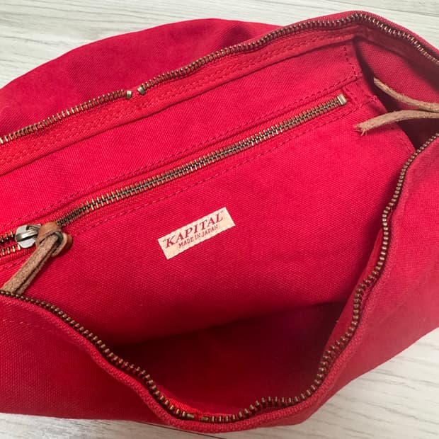 캐피탈 No.6 캔버스 스누프킨 백 레드
