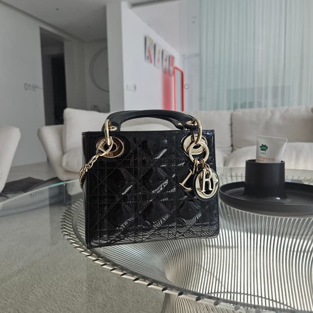 디올 레이디백 페이턴트 미니