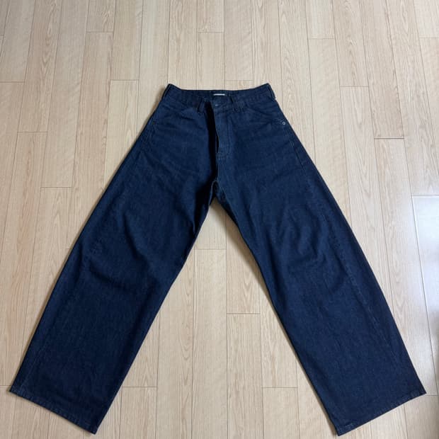 해칭룸 와커진 (와이드 커브진) 워시드 인디고 3사이즈