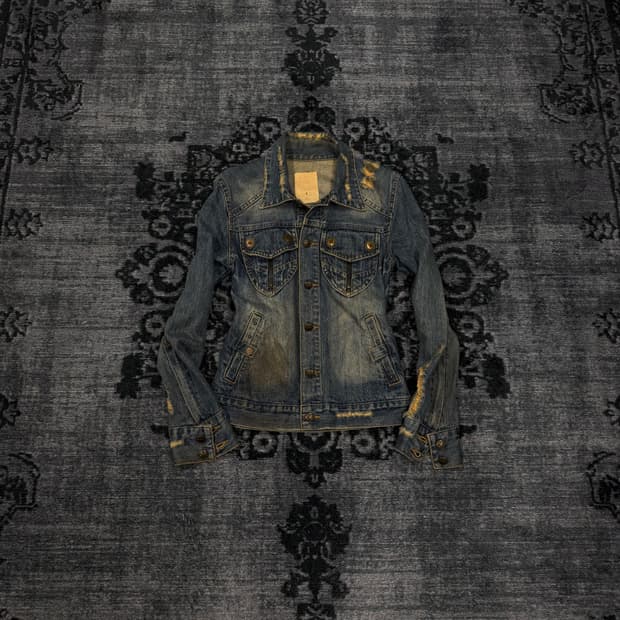 Midas 00s distressed denim jacket