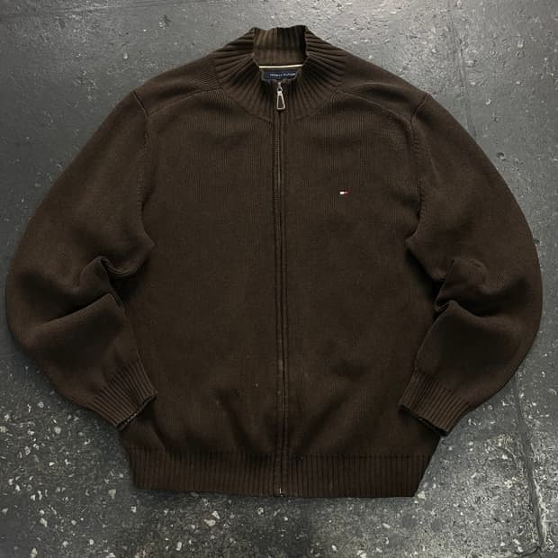 100 타미힐피거 니트집업