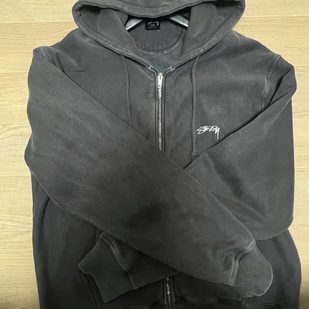 스투시 피그먼트 후드집업 L